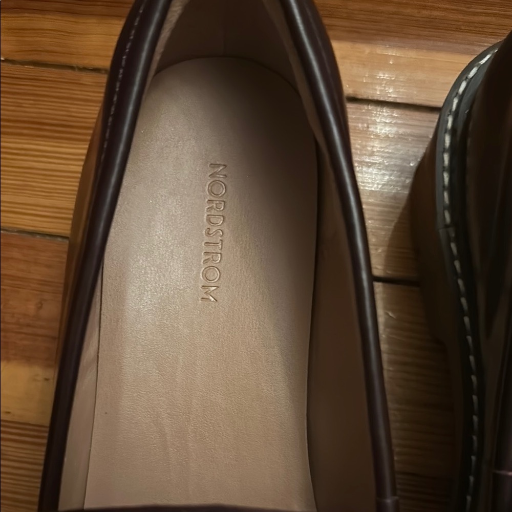 Nordstrom Women’s Burgundy Leather Loafers - Picture 8 of 8